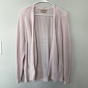 Urban Outfitters pink white cardigan knit cotton material casual pockets size XS